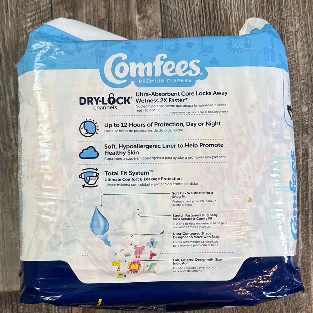 Comfees Premium Diapers Pack 31, 4 22-37lbs 10-17kg